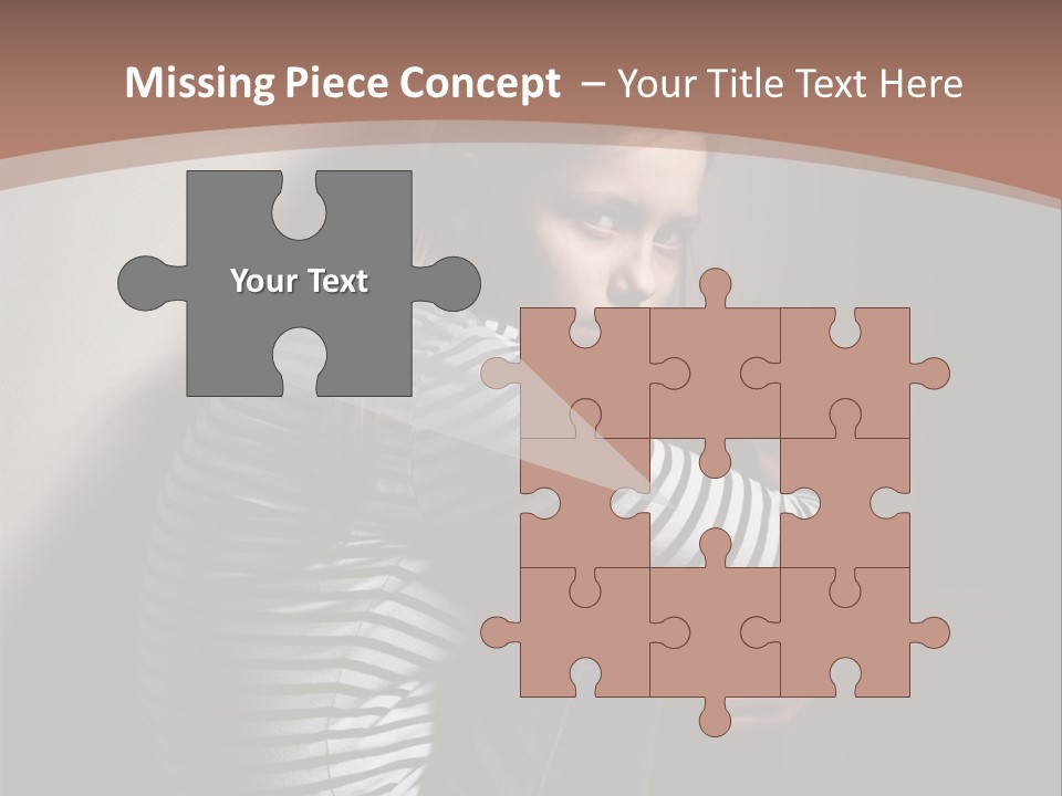 Emotion Pretty Caucasian PowerPoint Template