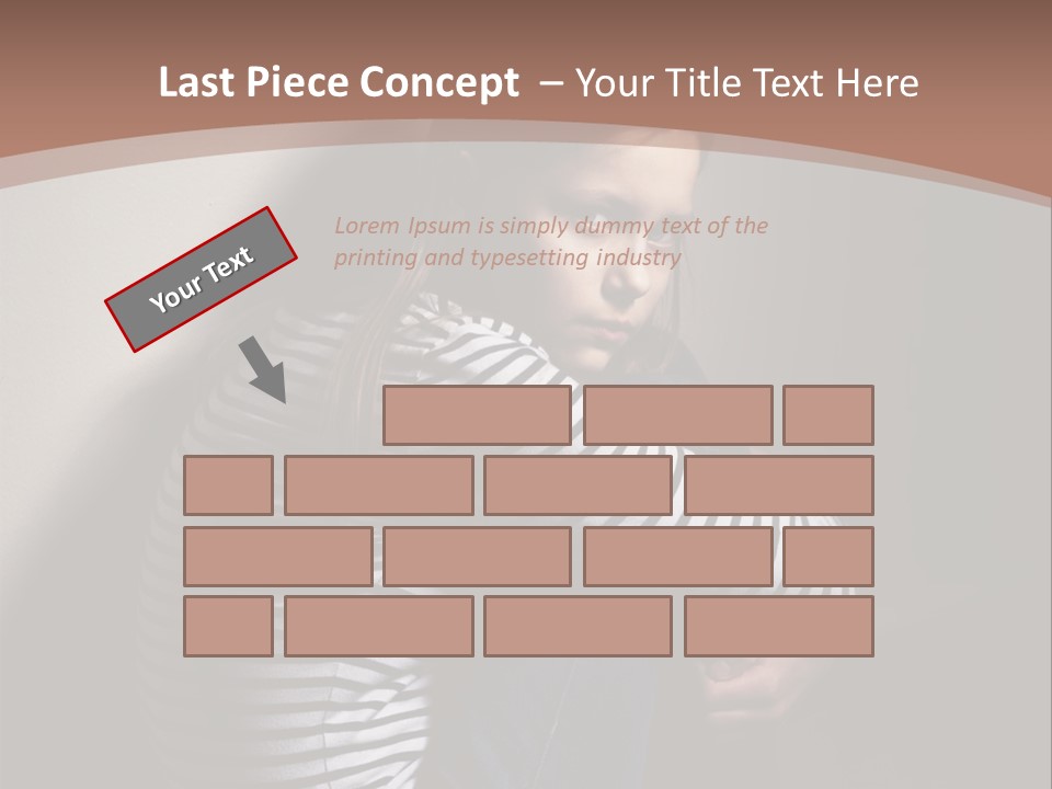 Emotion Pretty Caucasian PowerPoint Template