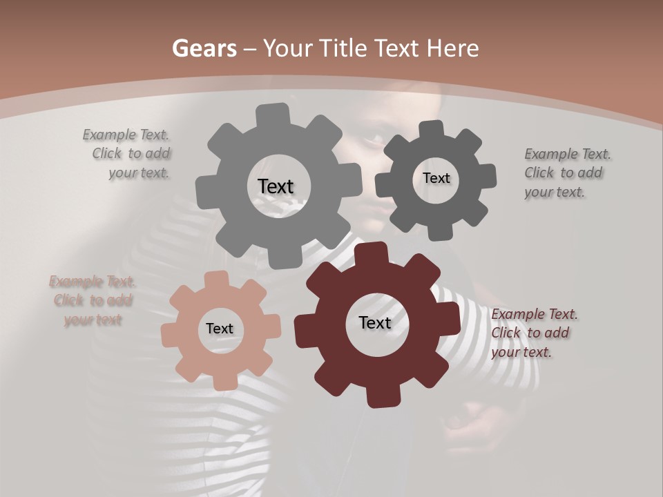 Emotion Pretty Caucasian PowerPoint Template