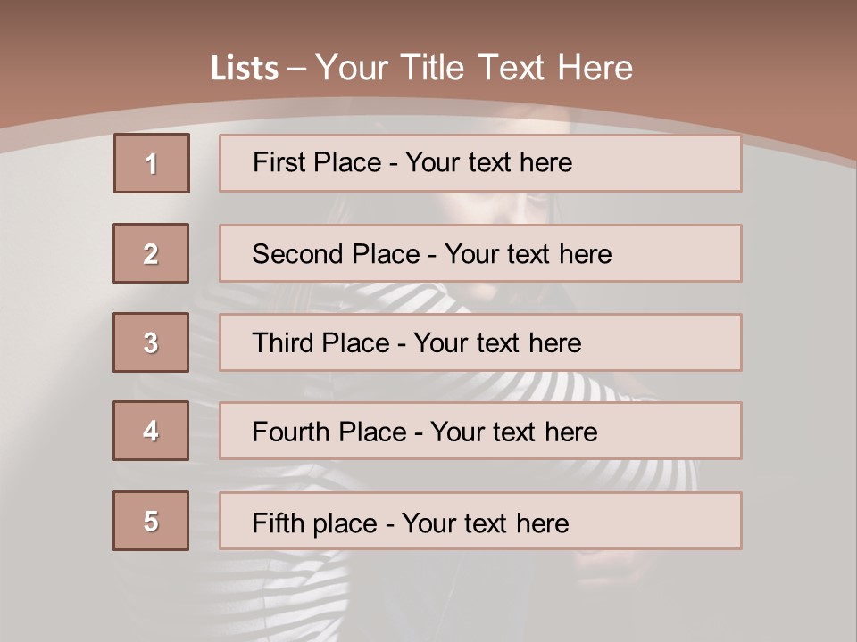 Emotion Pretty Caucasian PowerPoint Template
