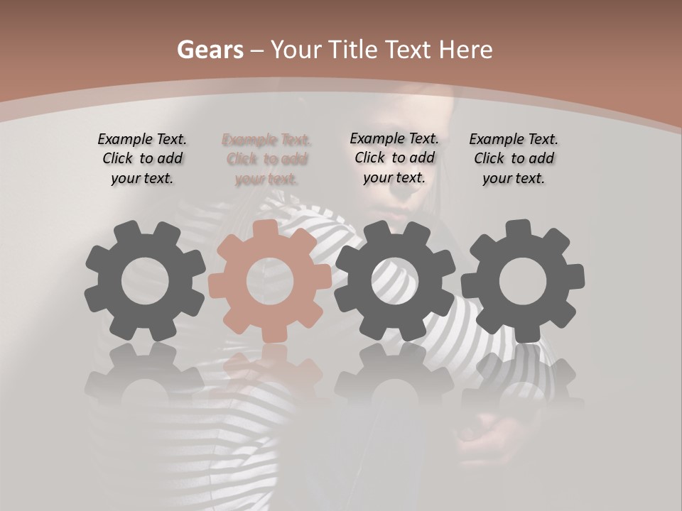 Emotion Pretty Caucasian PowerPoint Template