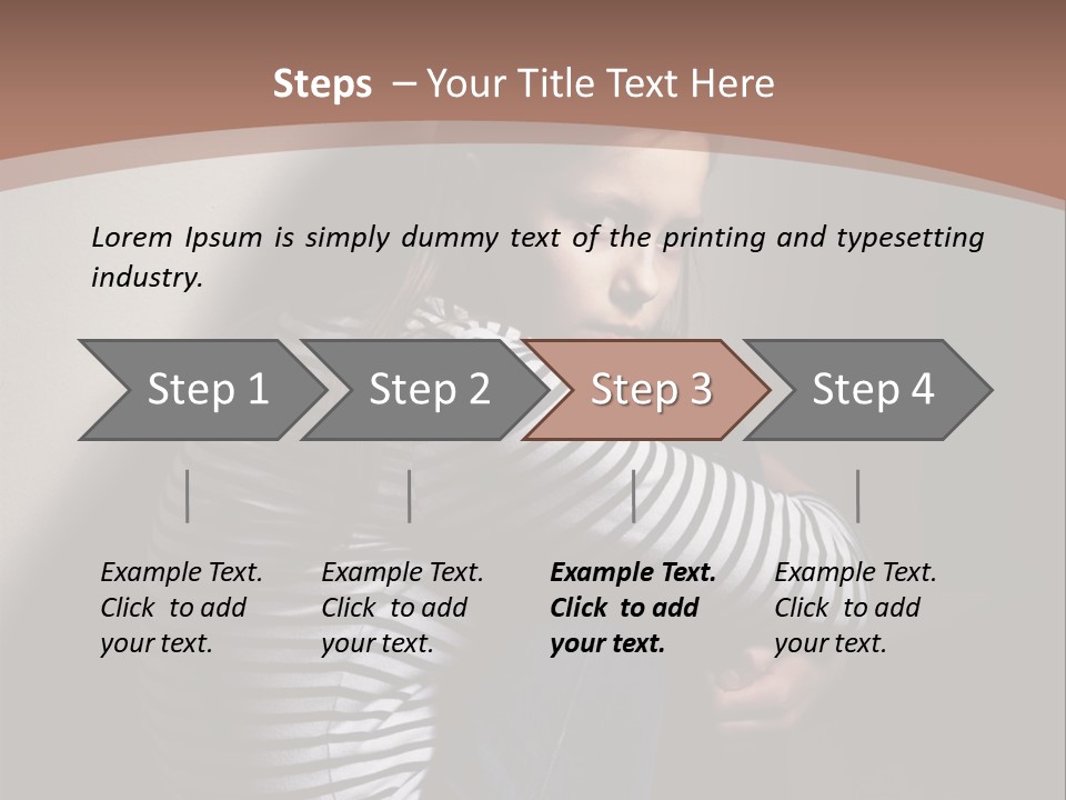 Emotion Pretty Caucasian PowerPoint Template