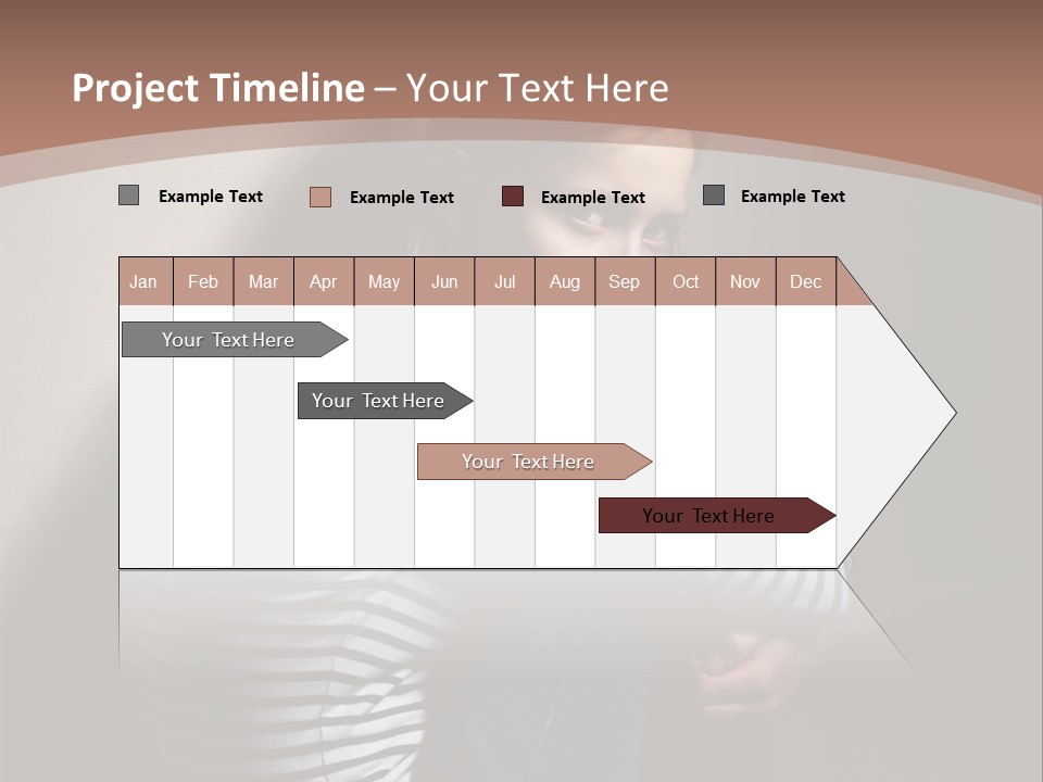 Emotion Pretty Caucasian PowerPoint Template
