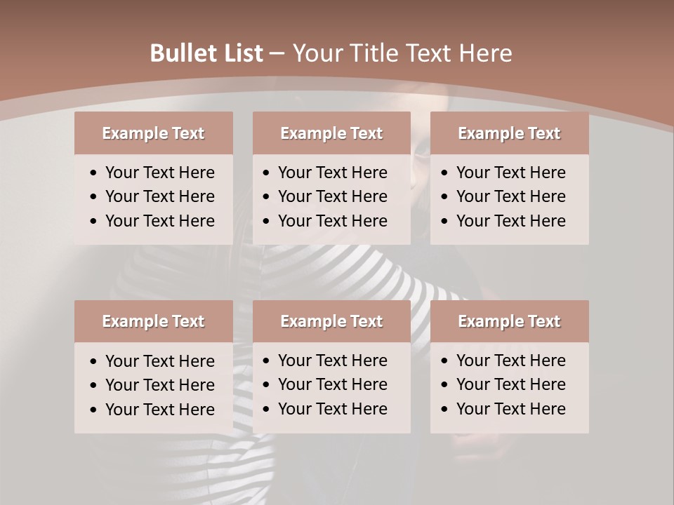 Emotion Pretty Caucasian PowerPoint Template