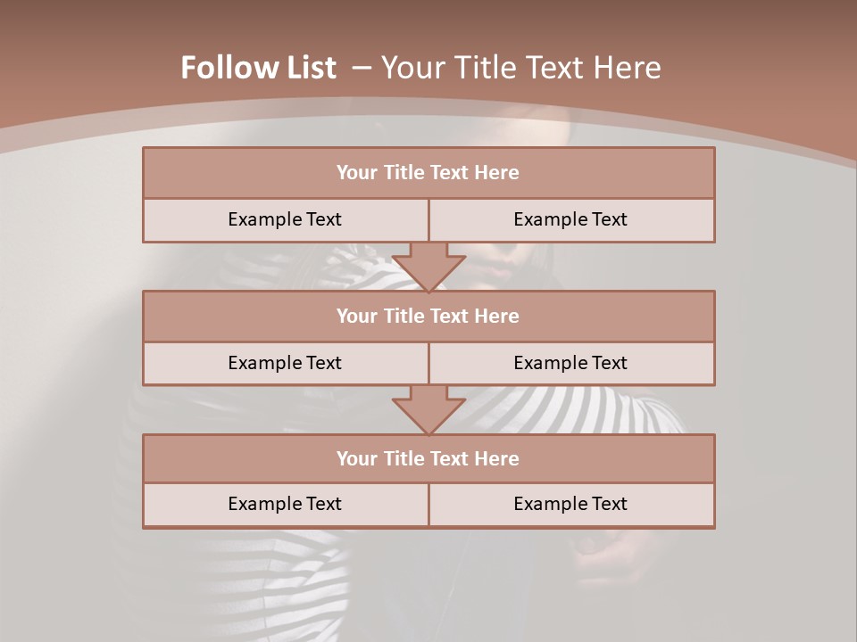 Emotion Pretty Caucasian PowerPoint Template