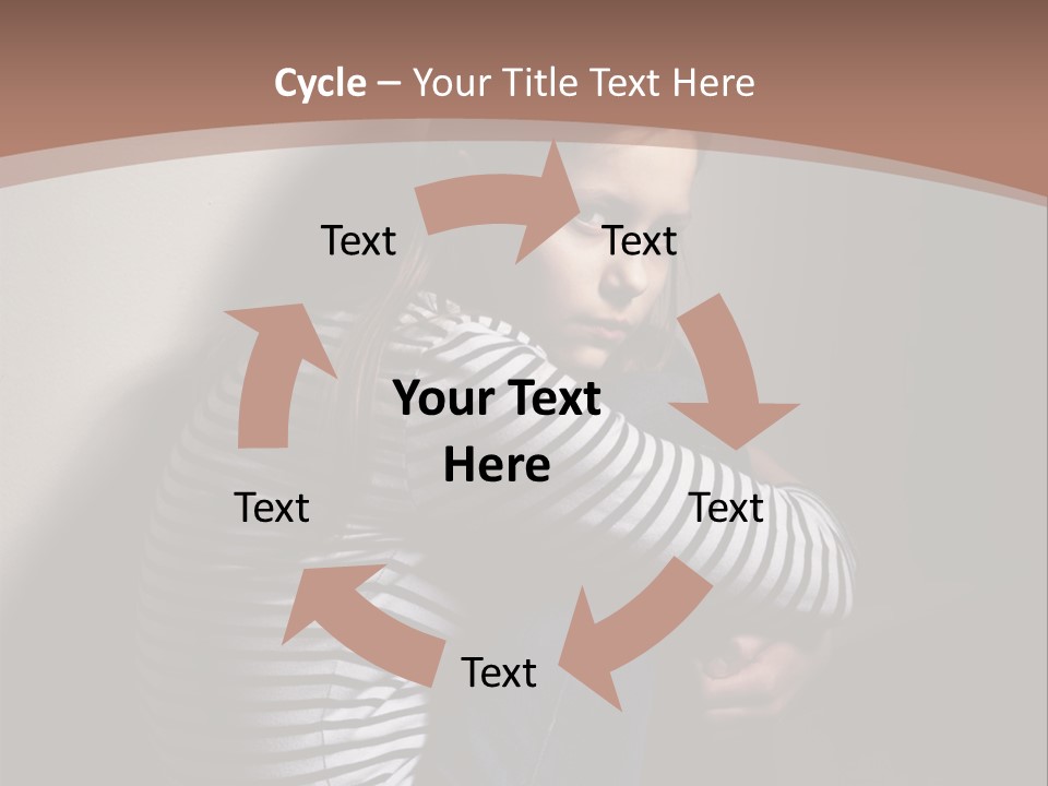 Emotion Pretty Caucasian PowerPoint Template