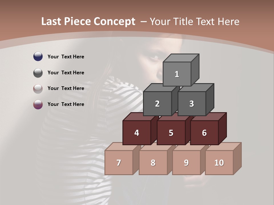 Emotion Pretty Caucasian PowerPoint Template