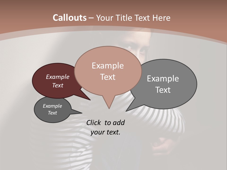 Emotion Pretty Caucasian PowerPoint Template