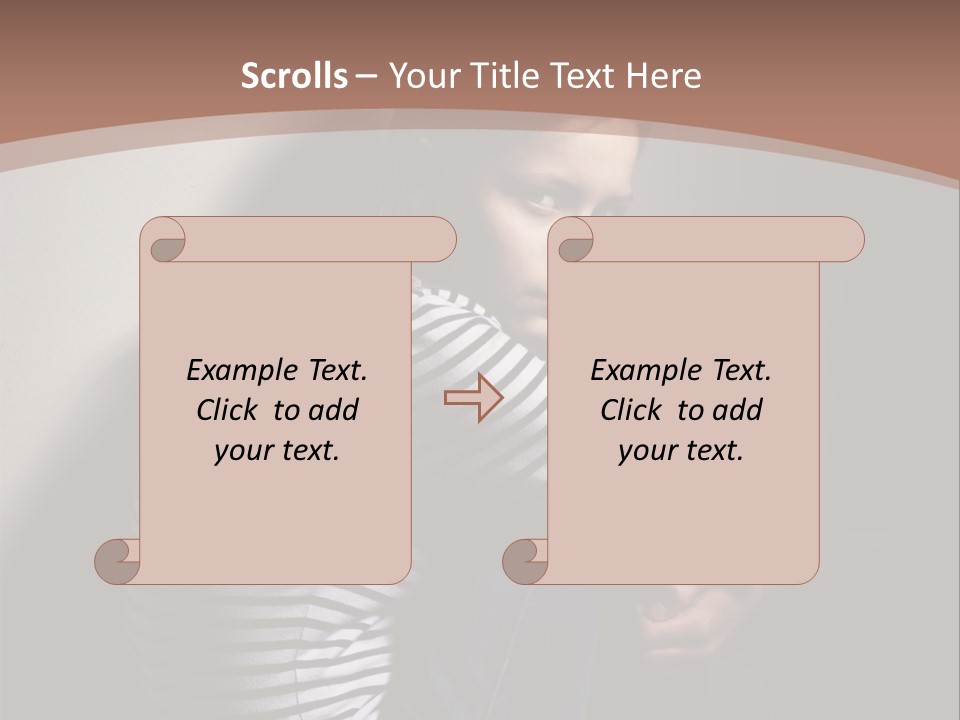 Emotion Pretty Caucasian PowerPoint Template