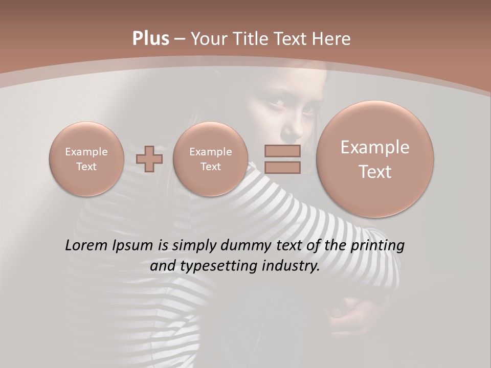 Emotion Pretty Caucasian PowerPoint Template