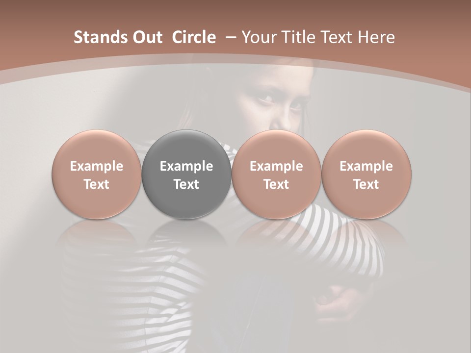 Emotion Pretty Caucasian PowerPoint Template