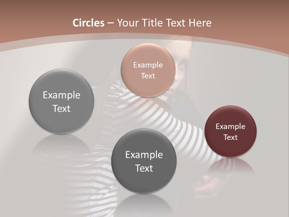 Emotion Pretty Caucasian PowerPoint Template