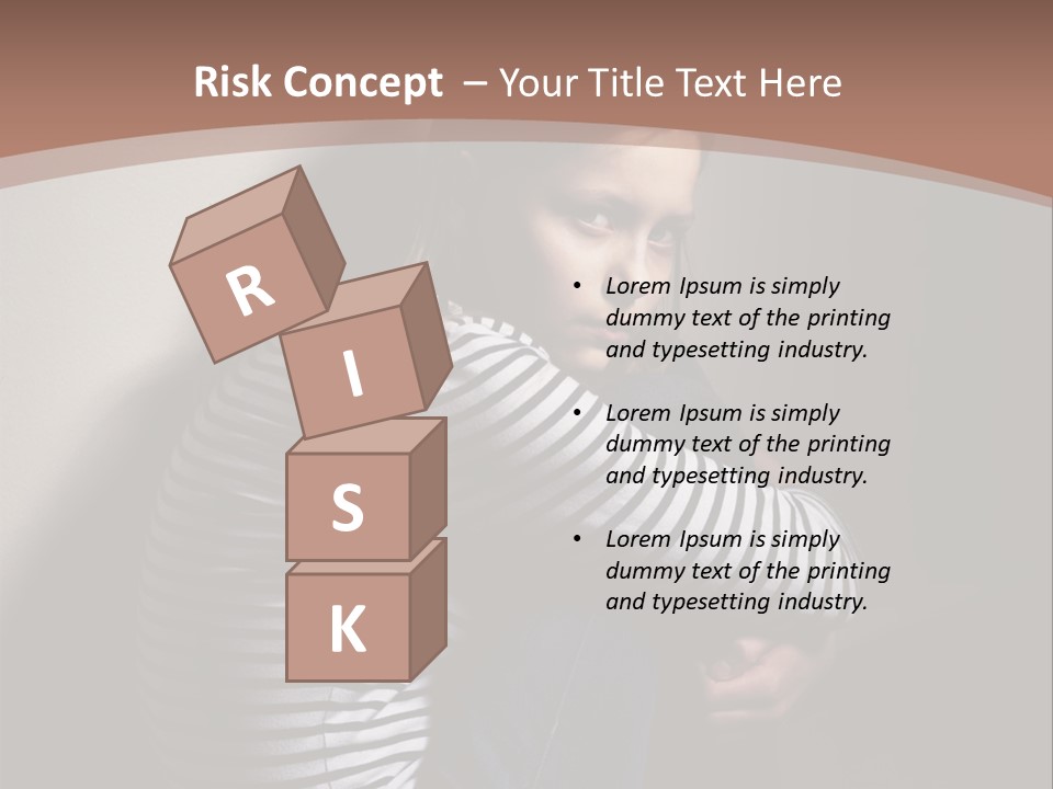 Emotion Pretty Caucasian PowerPoint Template