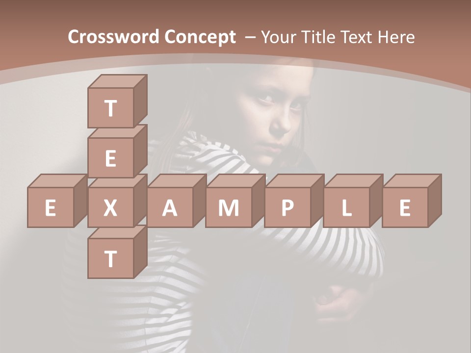 Emotion Pretty Caucasian PowerPoint Template