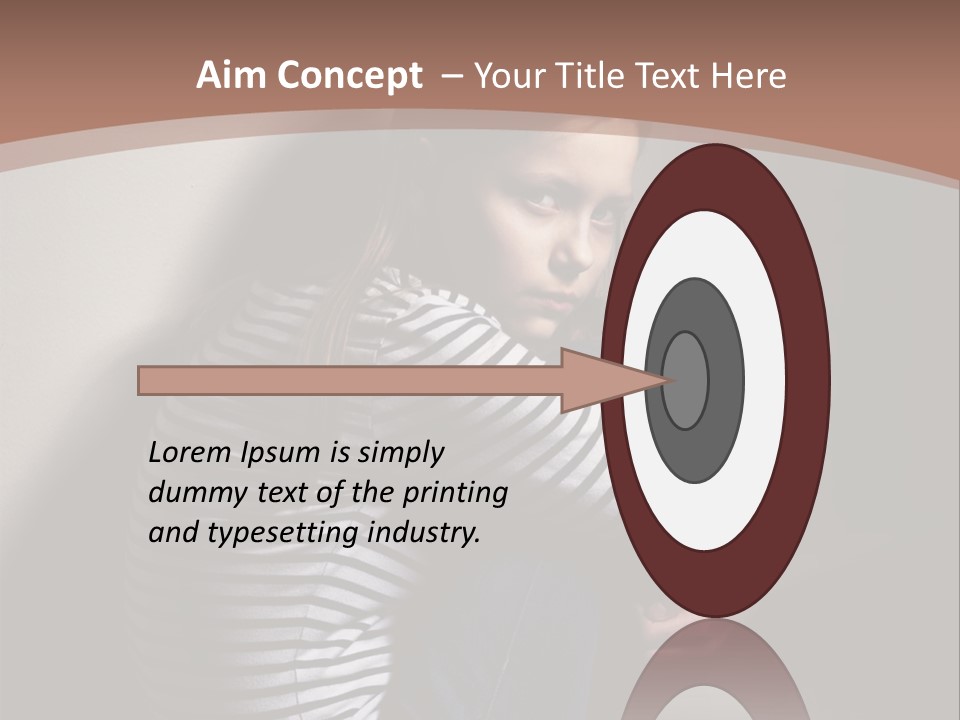 Emotion Pretty Caucasian PowerPoint Template