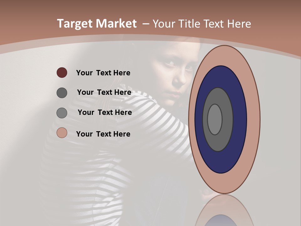 Emotion Pretty Caucasian PowerPoint Template