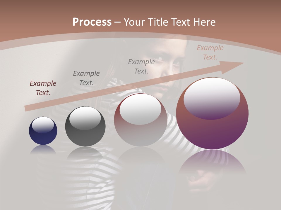 Emotion Pretty Caucasian PowerPoint Template