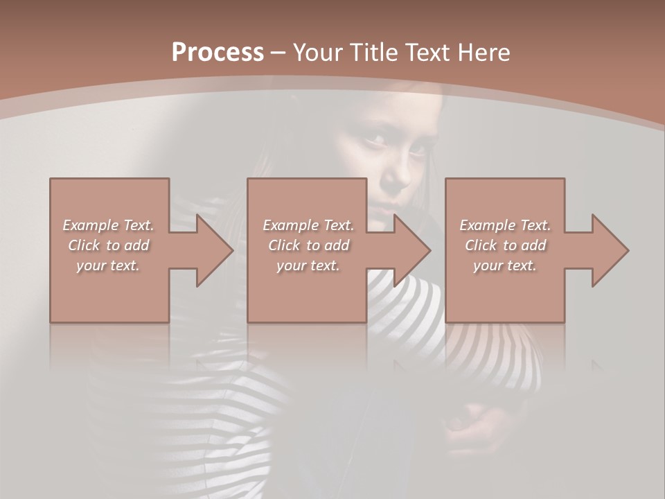 Emotion Pretty Caucasian PowerPoint Template