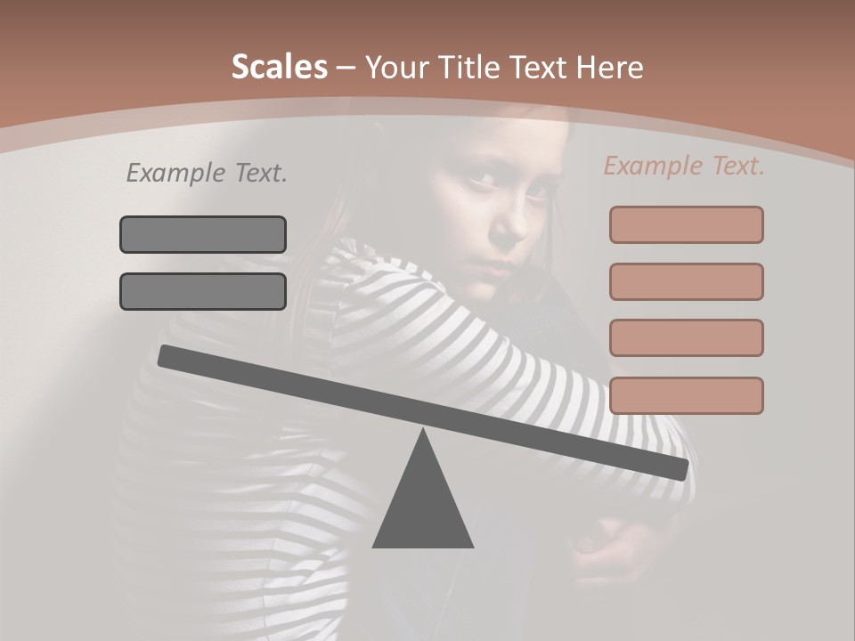 Emotion Pretty Caucasian PowerPoint Template