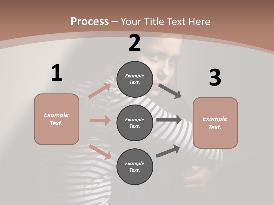 Emotion Pretty Caucasian PowerPoint Template