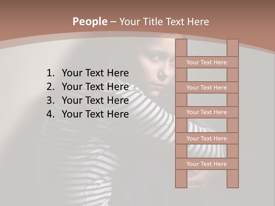 Emotion Pretty Caucasian PowerPoint Template