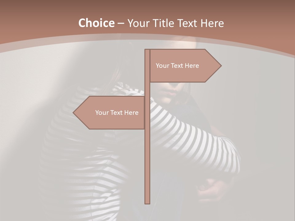 Emotion Pretty Caucasian PowerPoint Template