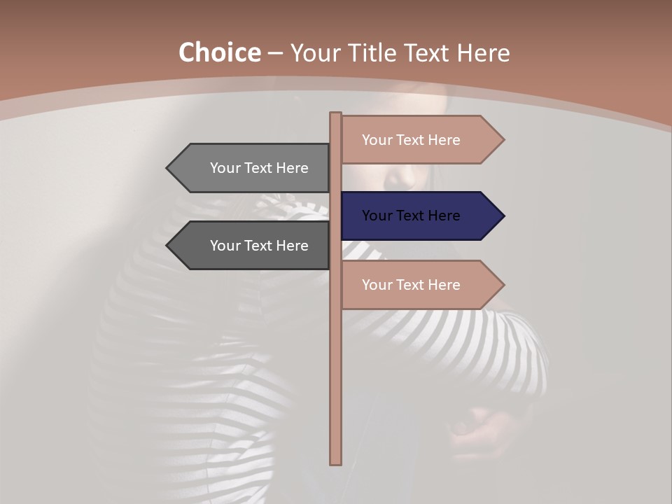 Emotion Pretty Caucasian PowerPoint Template