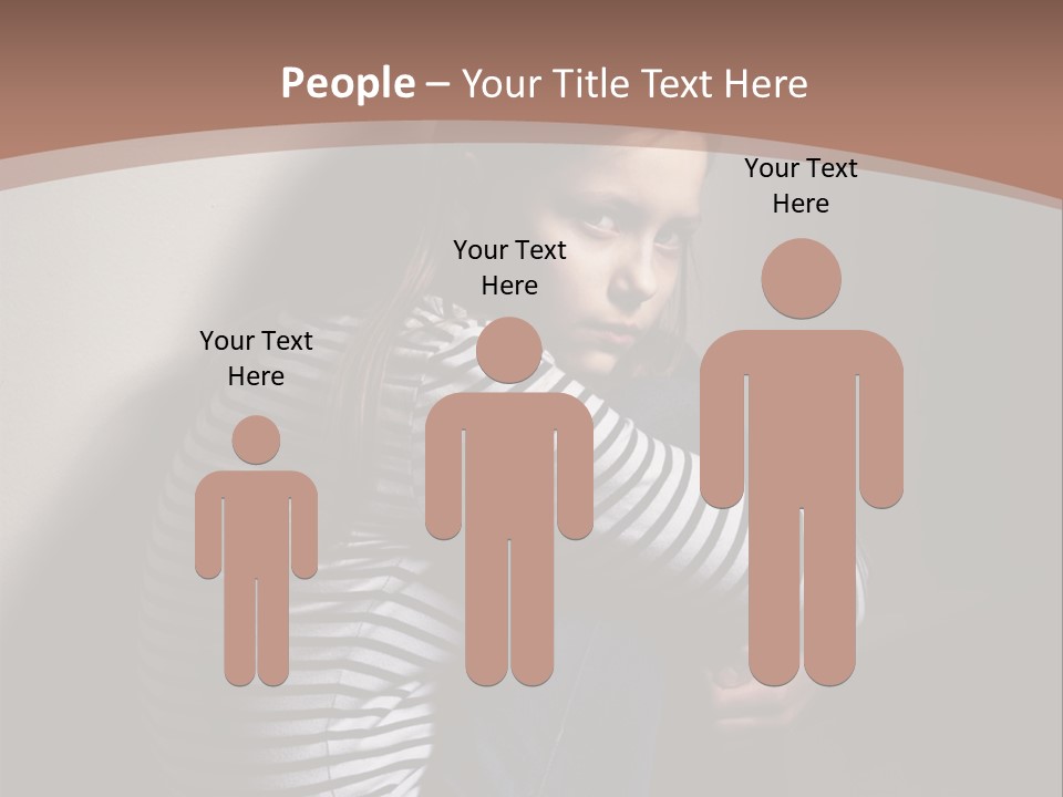 Emotion Pretty Caucasian PowerPoint Template