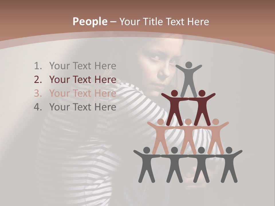 Emotion Pretty Caucasian PowerPoint Template