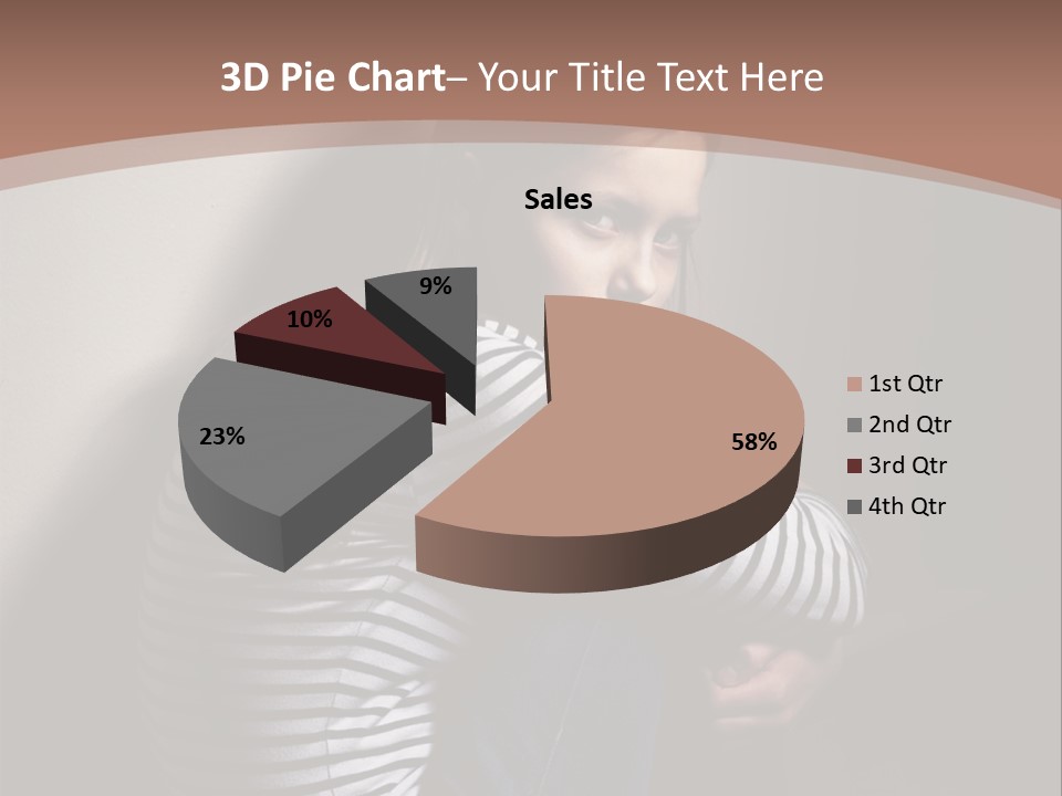 Emotion Pretty Caucasian PowerPoint Template
