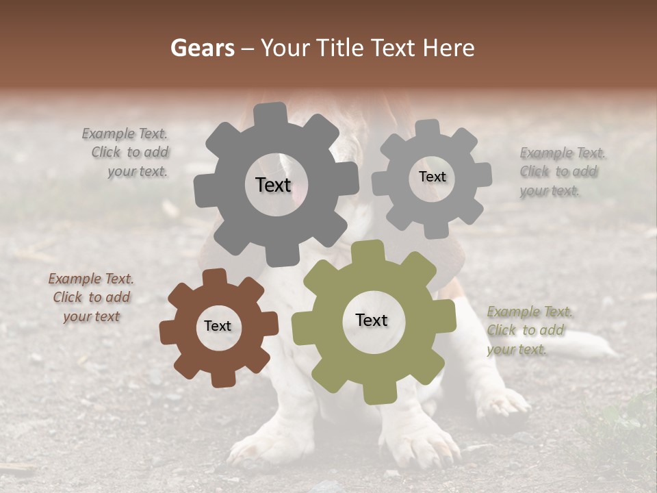 Long Canine Basset PowerPoint Template