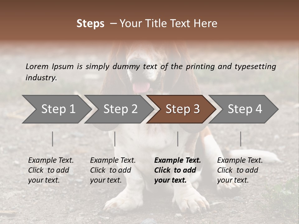 Long Canine Basset PowerPoint Template