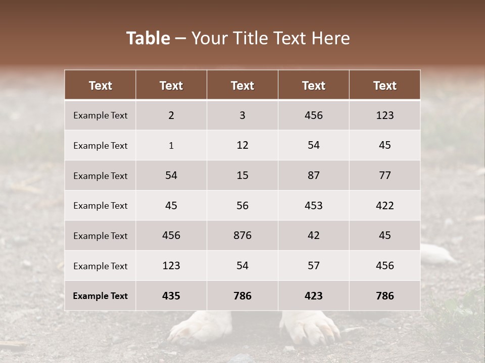 Long Canine Basset PowerPoint Template