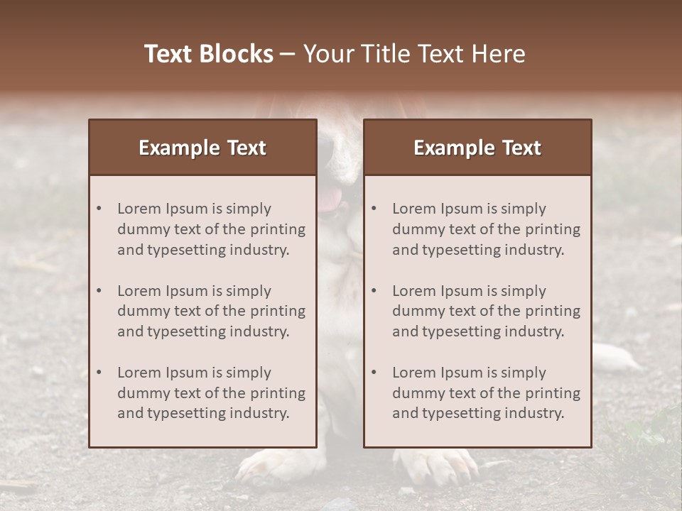 Long Canine Basset PowerPoint Template