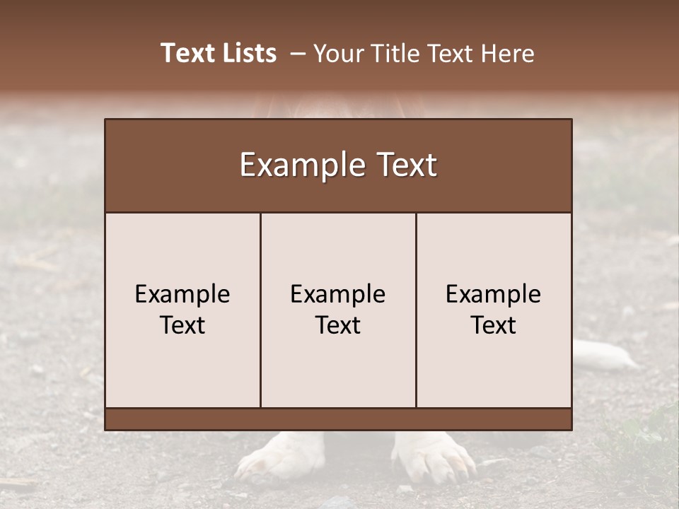 Long Canine Basset PowerPoint Template