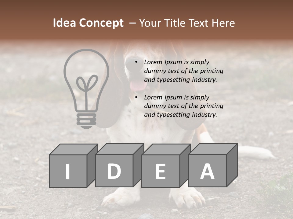 Long Canine Basset PowerPoint Template