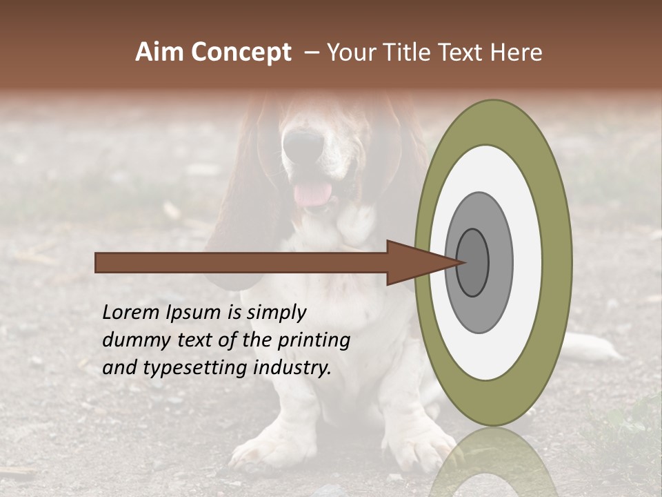 Long Canine Basset PowerPoint Template