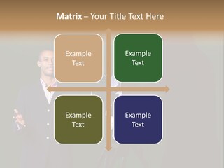 Standing Horizontal Technician PowerPoint Template