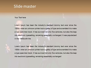 Standing Horizontal Technician PowerPoint Template