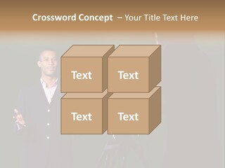 Standing Horizontal Technician PowerPoint Template
