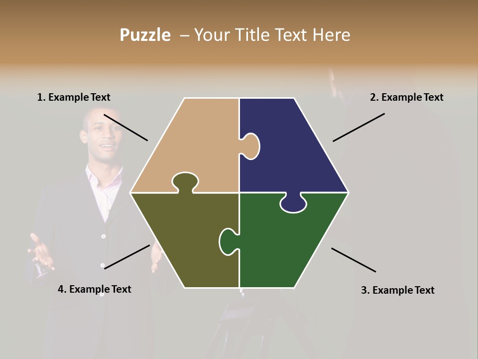 Standing Horizontal Technician PowerPoint Template