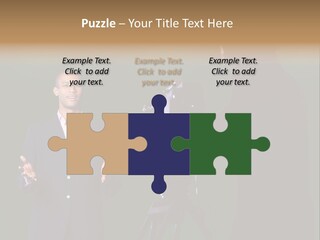 Standing Horizontal Technician PowerPoint Template