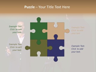 Standing Horizontal Technician PowerPoint Template
