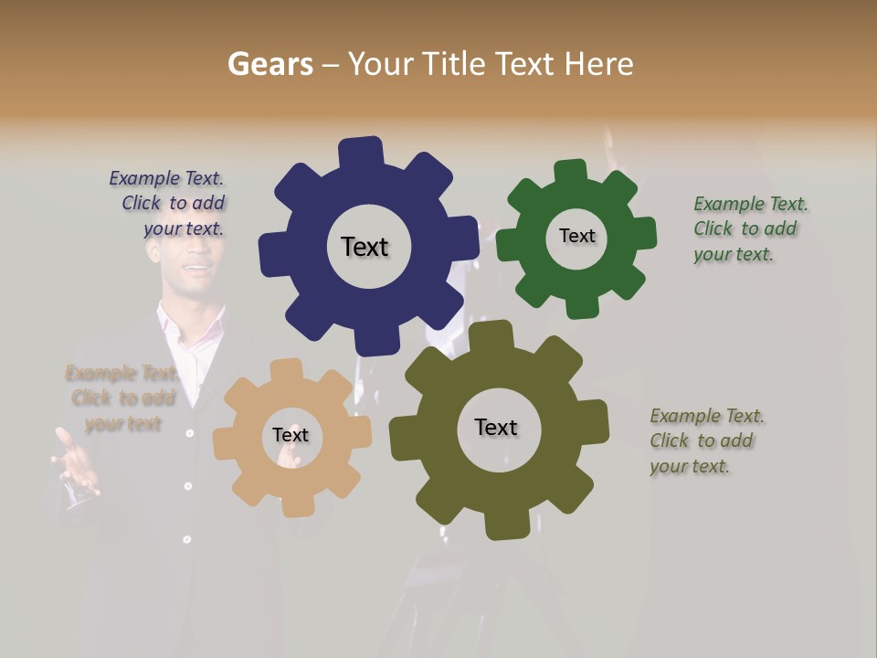 Standing Horizontal Technician PowerPoint Template