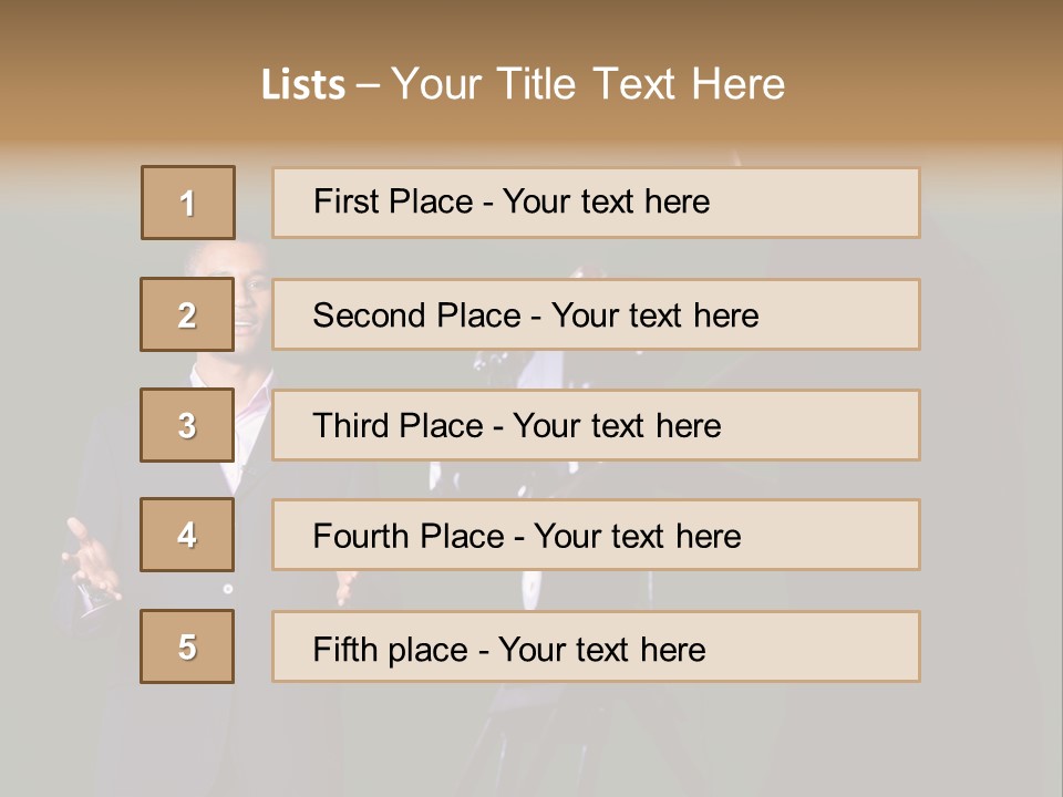 Standing Horizontal Technician PowerPoint Template