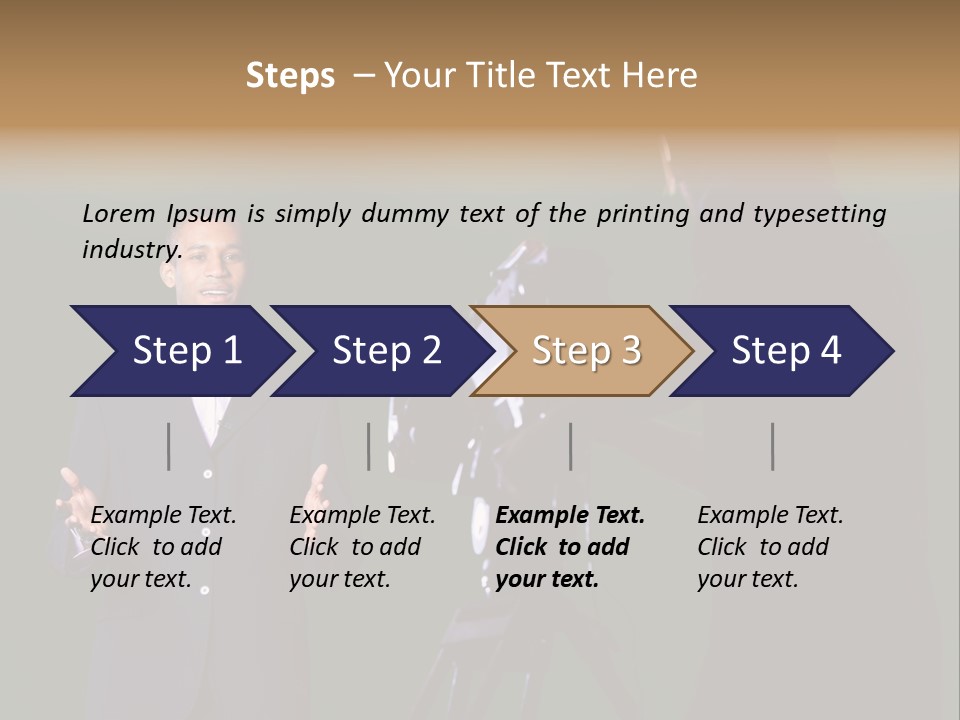 Standing Horizontal Technician PowerPoint Template