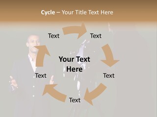 Standing Horizontal Technician PowerPoint Template