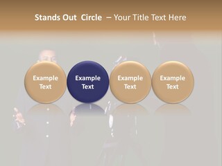 Standing Horizontal Technician PowerPoint Template