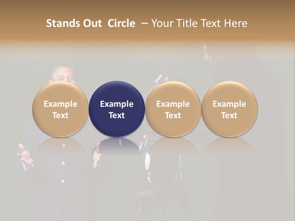 Standing Horizontal Technician PowerPoint Template