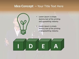 Standing Horizontal Technician PowerPoint Template